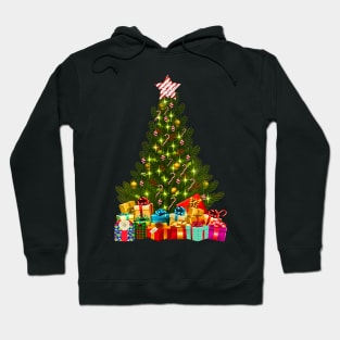 Merry Christmas Tree With Lights & Gifts Hoodie